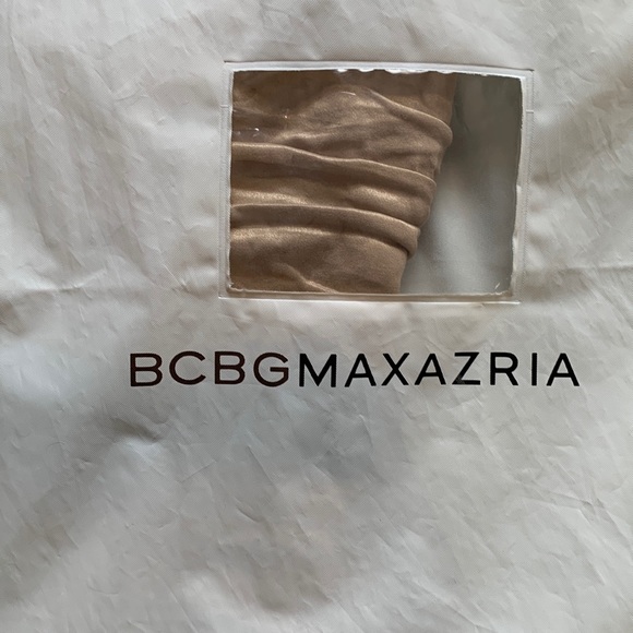 BCBGMAXAZRIA Gold and Black Strapless Evening Dress - Picture 16 of 16